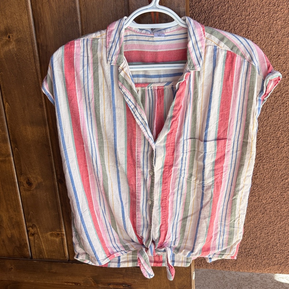 Old Navy Multicolor Striped Button-Down Shirt